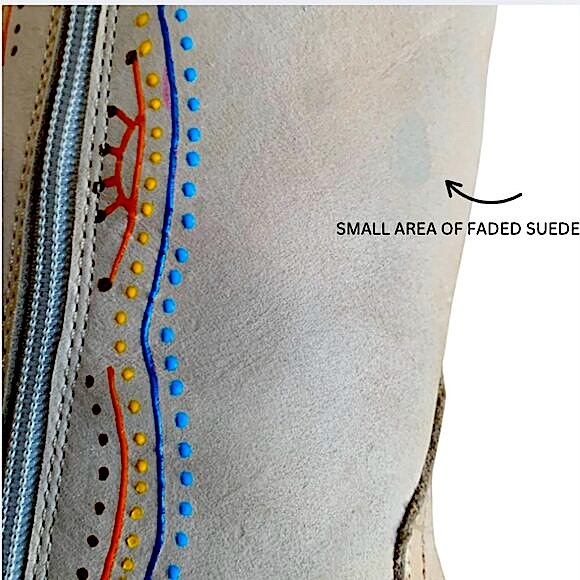 Lucchese Charlie 1 Horse Cream Embroidered Cream Cowboy Boots Unworn 7B - Picture 14 of 14